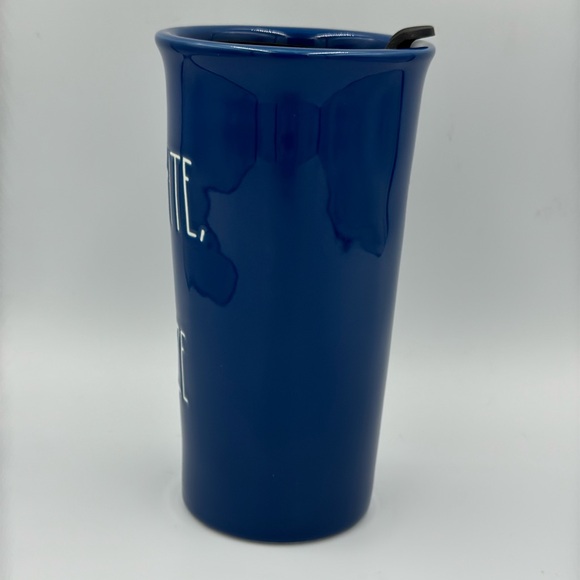 NWOT Rae Dunn Tumbler “Red, White, And Booze” Blue Ceramic Travel Mug with Lid - Picture 3 of 8
